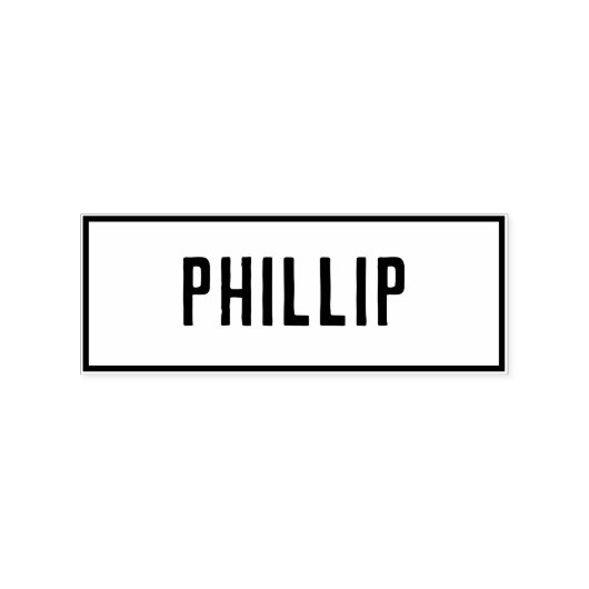 Naam van Phillip Rubberstempel (Afrduk)