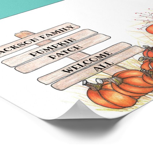 Naam van pomkin Patch Poster (Hoek)