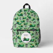 Naam van prullenbakken voor hergebruik van vuilnis bedrukte rugzak (Voorkant)