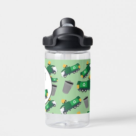 Naam van prullenbakken voor hergebruik van vuilnis waterfles (Achterkant)