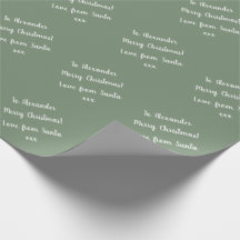 Naam | Van Santa | Sage Green Merry-kerst