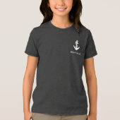 Naam van scheepsanker op maat Tri-Blend shirt (Voorkant)