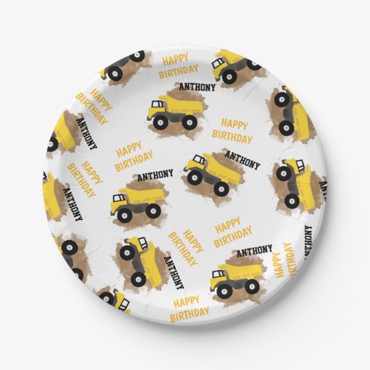 Naam van speciale driepuntsconstructiemuiken papieren bordje (Voorkant)