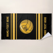 Naam van speler team van waterpoo-balkteam Aangepa Strandlaken (Voorkant)