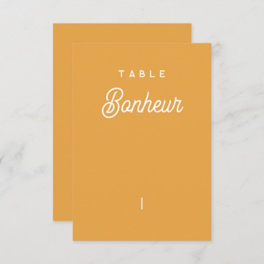 Naam van tabel Colorus - Orange Bedankkaart (Voorkant / Achterkant)