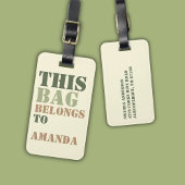 Naam van tas Naam adres Gepersonaliseerd Bagagelabel