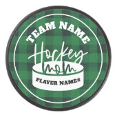 Naam van team Hockey mama aangepaste Hockey Puck (Voorkant)
