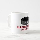 Naam van team voor aangepast Hockey Player Koffiemok (Voorkant links)