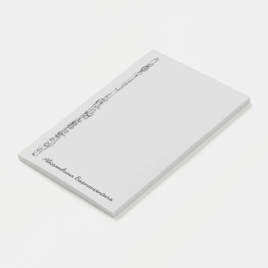  naam van Upright Flute Sketch Post-it® Notes (Schuin)