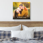Naam van uw favoriete familiefoto-script canvas afdruk (Insitu (Slaapkamer))