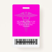 Naam van uw zorgverlener Logo Foto Clip Badge (Achterkant)