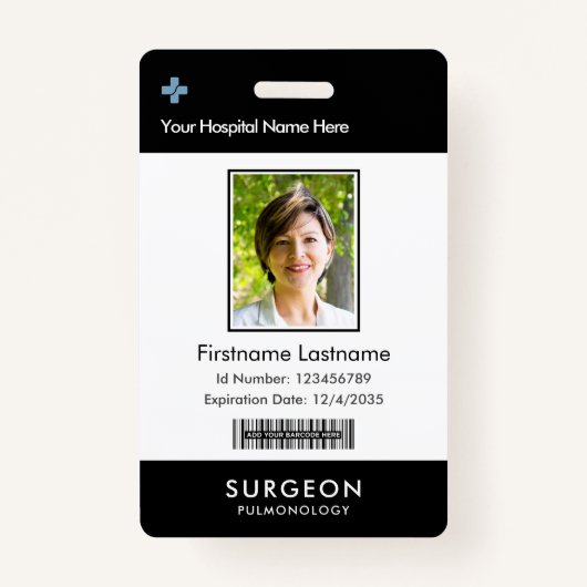 Naam van uw zorgverlener Logo Foto Clip Badge (Voorkant)