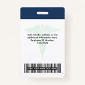 Naam van uw zorgverlener Logo Foto Clip Badge (Achterkant)