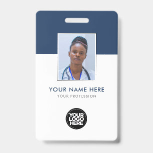 Naam van uw zorgverlener Logo Foto Clip Badge
