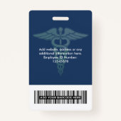 Naam van uw zorgverlener Logo Foto Clip Badge (Achterkant)