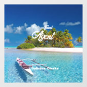 Naam van vakantie-eiland raamsticker (Vel)