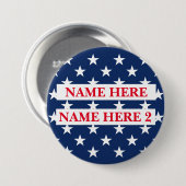 Naam van verkiezing aanpassen ronde button 7,6 cm (Voorkant /achterkant)