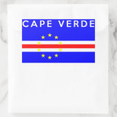 naam van vlaggensymbool naam op kop verde rechthoekige sticker (Tas)