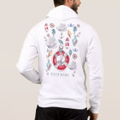 Naam van waterverf hoodie (Achterkant)