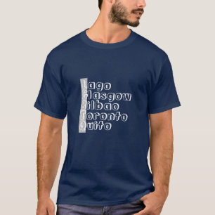 Naam van Wereldstad T-shirt