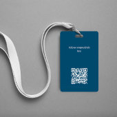 Naam van werknemer en titel QR-code Badge