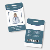 Naam van werknemer Foto Logo Bar Code Logo ID Card Badge (Voor- en achterkant)