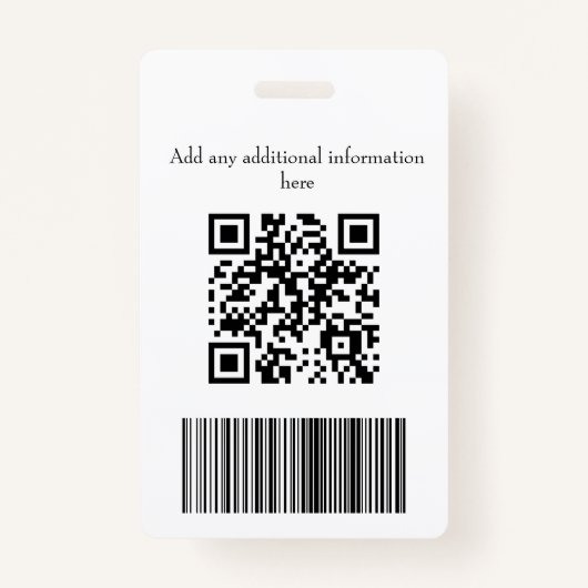 Naam van werknemer ID voor fotobeveiliging Badge (Achterkant)