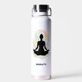 Naam van yogahouding kronkelt waterfles (Achterkant)