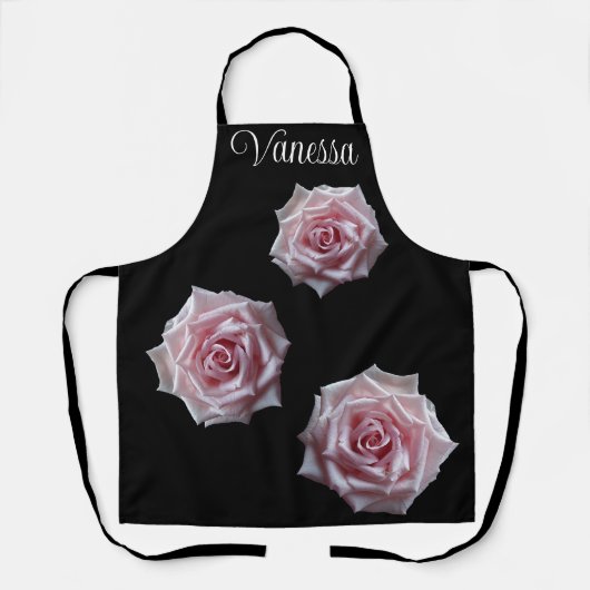  naam Vanessa  roze rose boho Schort (Voorkant)