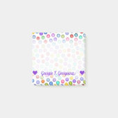  naam; Veel kleurrijke cirkels Post-it® Notes (Voorkant)