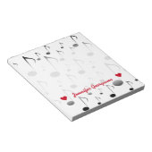 naam; veel muzikaal notitiepatroon notitieblok (Schuin)