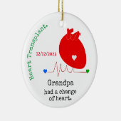 naam Verandering van harttransplantatie Rond Keramisch Ornament (Rechts)