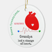 naam Verandering van harttransplantatie Rond Keramisch Ornament (Links)