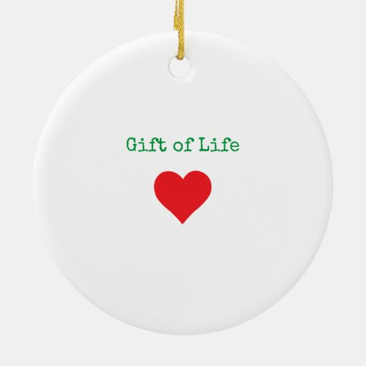  naam Verandering van harttransplantatie Rond Keramisch Ornament (Achterkant)