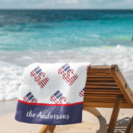 Naam, Verenigde Staten American Flag Stars & Strip Strandlaken