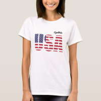 Naam, Verenigde Staten Stencil Design, Basic Women