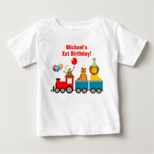 Naam Verjaardag Jongen Zoo Safari Dier Leeuw Trein