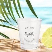 Naam verjaardagsfeestje shot glas