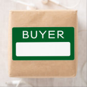 Naam verkoper koper Tag Stickers Trade Show Events (Insitu)