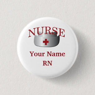 Naam verpleegster Rond Button