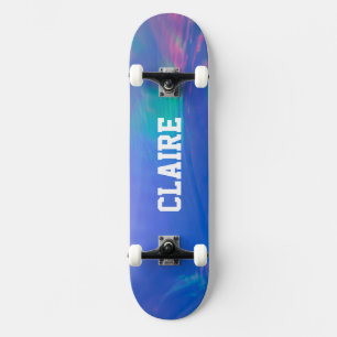 Naam Verzamelaar Holografisch Koel Blauw Persoonlijk Skateboard