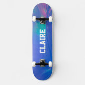 Naam Verzamelbare Holografische Koel Blauw Persoonlijk Skateboard (Voorkant)