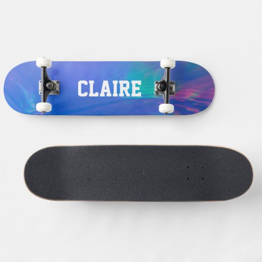 Naam Verzamelbare Holografische Koel Blauw Persoonlijk Skateboard (Horizontaal)