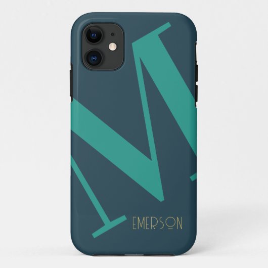 Naam Vet Monogram Case-Mate iPhone Case (Achterkant)