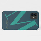 Naam Vet Monogram Case-Mate iPhone Case (Achterkant (horizontaal))