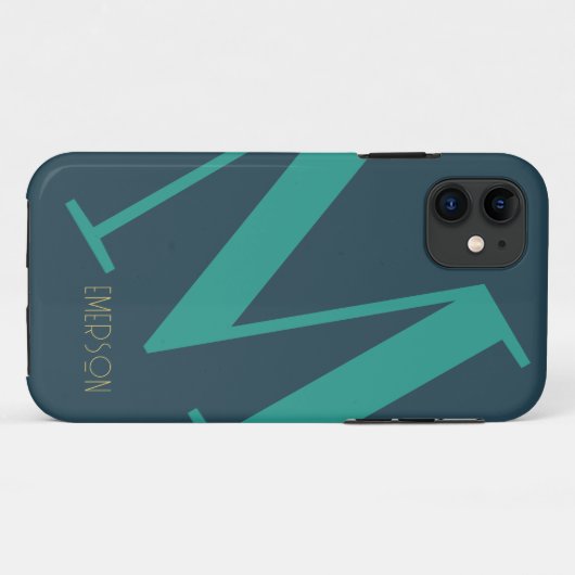 Naam Vet Monogram Case-Mate iPhone Case (Achterkant (horizontaal))