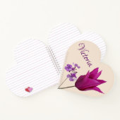 naam Victoria  paarse bloemen Notitieboek (Binnen)