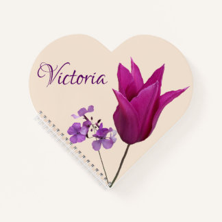 naam Victoria paarse bloemen Notitieboek