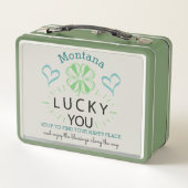 Naam Vier Leaf Clover Lucky You Typography Quottes (Achterkant)