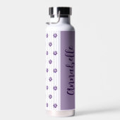 naam Violet Stripes en Purple Flowers Waterfles (Rechts)